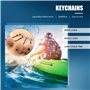 UrbanNest 4 PièCes Porte-CléS de Boule de LièGe Flottant, Accessoires de Sport Nautique de Flotteur Clé de 50Mm pour Le Surf Nat