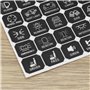 eMagTech 120pcs Petits Autocollants pour Panneau de Commutation Étiquette de Bouton Multifonction pour Voitures Bateaux Remorque