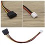 ECSiNG 4pcs Lecteur Câble d'alimentation 4pin Mâle vers SATA 15pin Femelle SATA Câble d'extension d'alimentation Lecteur Adaptat