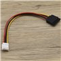 ECSiNG 4pcs Lecteur Câble d'alimentation 4pin Mâle vers SATA 15pin Femelle SATA Câble d'extension d'alimentation Lecteur Adaptat