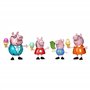 Peppa Pig- Lot de 4 Figurines de la Famille 4 Mod. Sdos