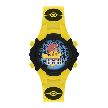 Pokémon Garçons Numérique Quartz Montre avec Bracelet en Silicone POK4128