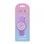Tikkers Montre à quartz analogique pour apprendre à lire l'heure avec bracelet pailleté Violet, violet, Minimaliste