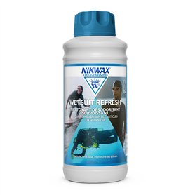 Nettoyant & Désodorisant Nikwax WETSUIT REFRESH 1L pour Combinaisons et Accessoires. Shampoing désodorisant performant pour comb Nettoyant & Désodorisant Nikwax WETSUIT REFRESH 1L pour Combinaisons et Accessoires. Shampoing désodorisant performant pour comb