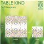 Table Kind 100 x Bulk Pack Soft Recycled Paper Napkins Disposable White Floral Party Serviettes for Weddings or Everyday Use Eco