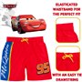 Short de Bain Cars pour garçons + Haut Anti-UV Lightning McQueen, Ensemble de Natation 2 pièces pour Enfants avec t-Shirt de Sur