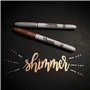 Sharpie Lot de 12 Marqueurs permanents Métallisés Pointe Fine Couleurs Métalliques Assortis Or Argent Bronze