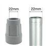 Lifeswonderful® - Lot De 4 Embouts En Caoutchouc Pour Cannes Et Béquilles - Type Z - Gris - 22mm