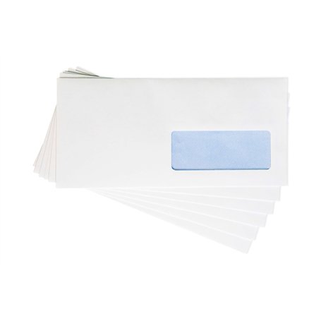 Blake Everyday | enveloppe DL+ (11 x 23cm) avec fenêtre | lot de 100 unités | 90 GSM | enveloppes blanches à bande protectrice |