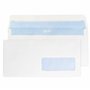 Blake Everyday | enveloppe DL+ (11 x 23cm) avec fenêtre | lot de 100 unités | 90 GSM | enveloppes blanches à bande protectrice |