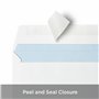 Blake Everyday | enveloppe DL+ (11 x 23cm) avec fenêtre | lot de 100 unités | 90 GSM | enveloppes blanches à bande protectrice |