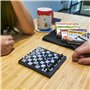 JJPRIME - 4 Populaire Classique Fun Voyage Jeux de société - Snake et Echelle Checkers Chess Ludo Compact Mini magnétique dés Je