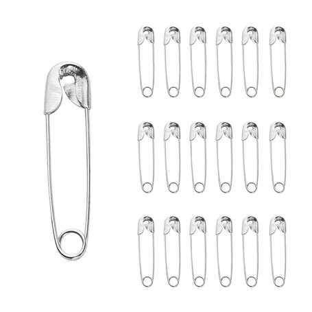 100 Épingles de Sûreté Petites en Argent 20mm – Épingles Nickelées pour Couture
