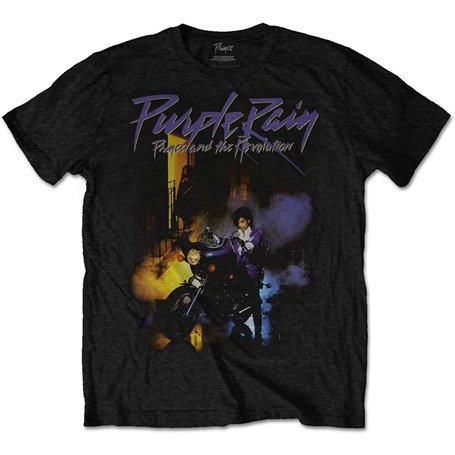 T-Shirt # S Black Unisex # Purple Rain [Import]
