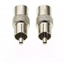 lot de 2 - Adaptateur de prise coaxiale TV vers prise phono