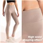 SOFTSAIL Leggings 95% Coton Leggings pour Femmes Taille Haute Longueur Totale Contrôle du Ventre Legging Pantalons Extensibles T