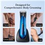 BarberBoss Rasoir corporel pour hommes - Tondeuse rechargeable sans fil pour poils du corps, Poitrine et des zones intimes, tond