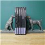 Lot de 2 serre-livres en forme de chien labrador Noir