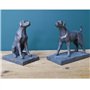 Lot de 2 serre-livres en forme de chien labrador Noir