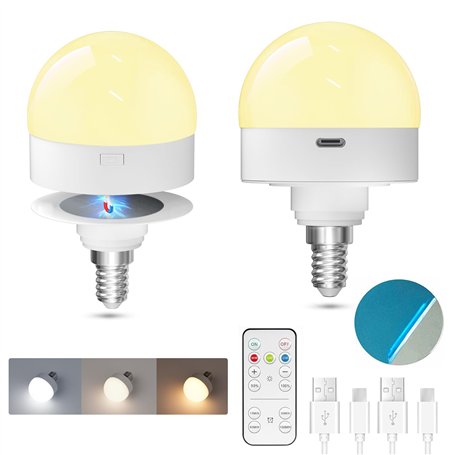 TobeBright Ampoule Batterie Rechargeable E14