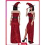 Smiffys Costume de sorcière satanique, Rouge, Robe, ceinture et chapeau