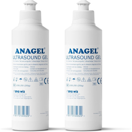 Anagel Fetal Doppler Ultrasound Transmission Gel 250ml (Pack of 2)