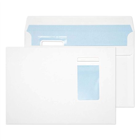 Blake Everyday | enveloppe C5 (16.2 x 22.9cm) avec fenêtre | lot de 500 unités | 100 GSM | enveloppes blanches | enveloppes auto