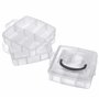 Kurtzy Boite Rangement Compartiment - Boite de Rangement Compartiments Amovibles et Empilables 3 Etages en Plastique Transparent