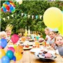 Ram® Lot de 50 ballons arc-en-ciel en latex multicolores de 25,4 cm pour fête prénatale, mariage, anniversaire