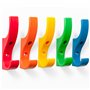 Toughook - Lot de 5 crochets muraux d’école pour accrocher sac et manteaux - incassables - différents coloris