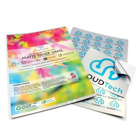 Evergreen Goods 10 Feuilles A4 Argent Mat Métallique Papier Autocollant Imprimante Etiquettes | Papier Autocollant Pour Impriman
