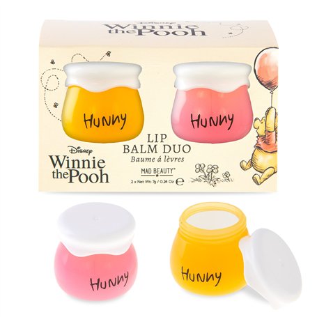 Winnie l'ourson Lot de 2 baumes à lèvres en pot de miel Disney | Mad Beauty | Senteurs de vanille et de miel | Sans cruauté enve