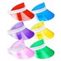 Lot de 6 Visières Plastique - Pub Golf - Déguisement Année 80 Couleurs Assorties