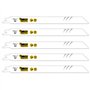 5 x SabreCut SCRS1122HF_5 225mm 10 TPI S1122HF Lames de scie sabre alternative pour coupe rapide du bois et du métal compatibles