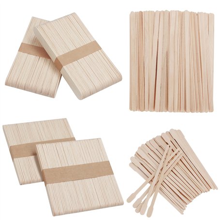 Belle Vous Spatule Bois pour Cire (Lot de 500) - Spatule Cire Epilation Jetable - Petite