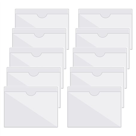 Pinsheng Lot de 10 Pochette Adhésive Carte de Visite 9 x 12cm