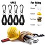 4 Pcs Pinces à Gant pour Gants de Travail Pince à bâche avec Mousqueton Clip Porte Gant Multifonctionnelle anti Perte Glove Clip