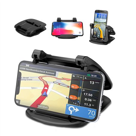Support Téléphone Voiture avec Base Adhésive Support de Téléphone Rotatif à 360° Compatible avec Les Téléphones de 8