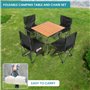 BELLE VOUS Ensemble de Chaises de Camping & Table Noir (5 Pièces) - Sièges Pliants Portables pour Usage Intérieur/Extérieur - Id