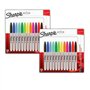 Sharpie Marqueurs permanents Pointe fine pour des détails audacieux | Couleurs assorties | 12 unités x 2