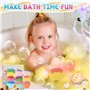 Mapille 9PCS Bombes de Bain pour Enfants avec surprise à l'intérieur, Boules de Bain avec bracelets sirène, Coffret de Bombes de