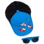 Sonic The Hedgehog Cap Kids et Lunettes de Soleil GRATUITES | Garçons Filles Caractère Bleu Réglable Snapback Baseball Chapeau É
