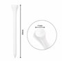 Lot de 100 tees de golf biodégradables en bois Blanc 83 mm