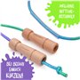 KLEINTOBER Set de 2 CORDES À SAUTER pour enfants I En Deux I Corde avec amplificateur central I 220cm I Réglable I Rainbow I Ins