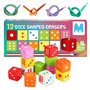 Magicat Gomme à Dés Set I 12 cubes gomme pour enfants I 4 Crayon flexible Inclus I fourniture scolaire kawaii