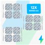 StimPads Électrodes de Remplacement EMS/TENS pour Électrostimulateur - Lot de 12 Électrodes 5x5cm avec Connexion Universelle 2mm