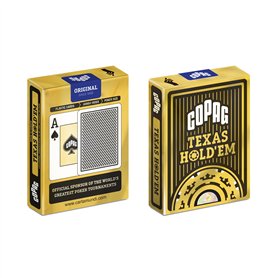 COPAG - Jeu de 55 Cartes Poker 100% Plastique - Texas Hold'em - Jumbo Face - 2 Index –- Résistant et Professionnel – Coloris noi