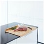 Point-Virgule Planche pour Plan de Travail avec rainure en Bambou, Accessoire Cuisine, 60 x 40 x 7 cm