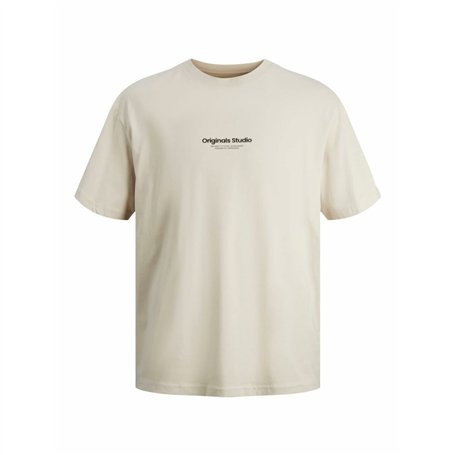 T-shirt à manches courtes homme Jack & Jones JORVESTERBRO TEE SS 12240121 Beige