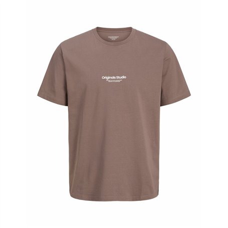 T-shirt à manches courtes homme Jack & Jones JORVESTERBRO TEE SS 12240121 Marron